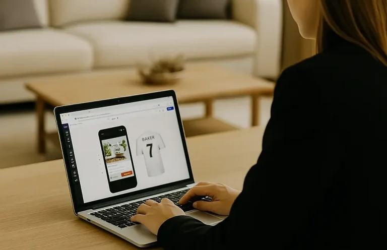 Laptop mit geöffneter Instagram-Seite – Social Media Content maßgeschneidert fürs Business
